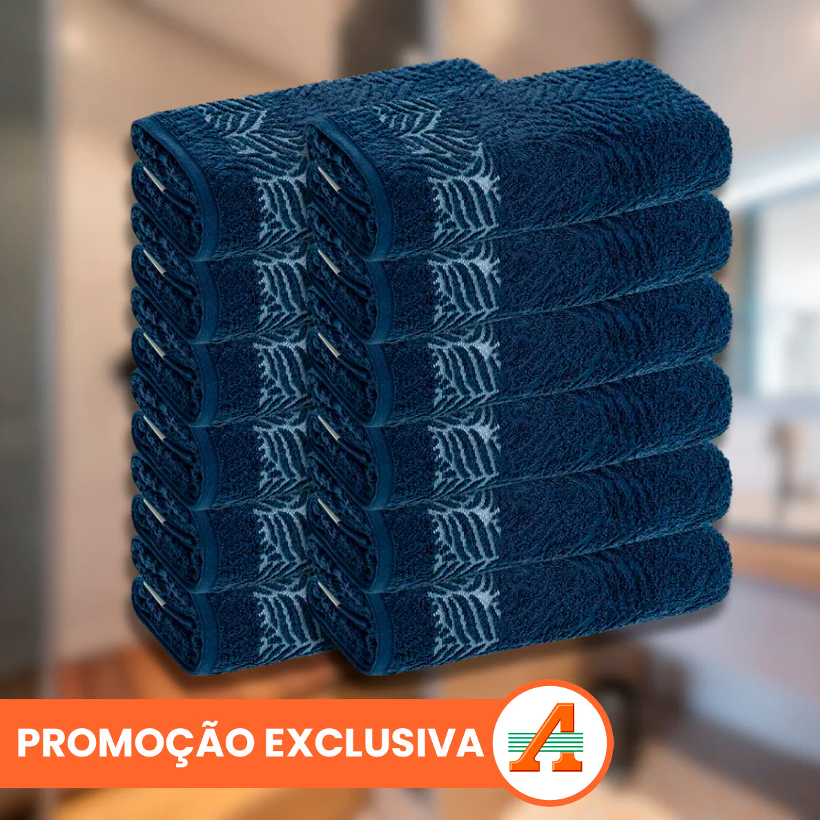 PAGUE 6 LEVE 12: Kit com 12 Toalhas Karsten Banhão Grossa - 100% Algodão