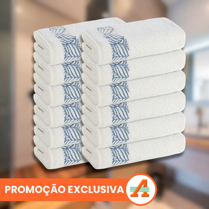 PAGUE 6 LEVE 12: Kit com 12 Toalhas Karsten Banhão Grossa - 100% Algodão